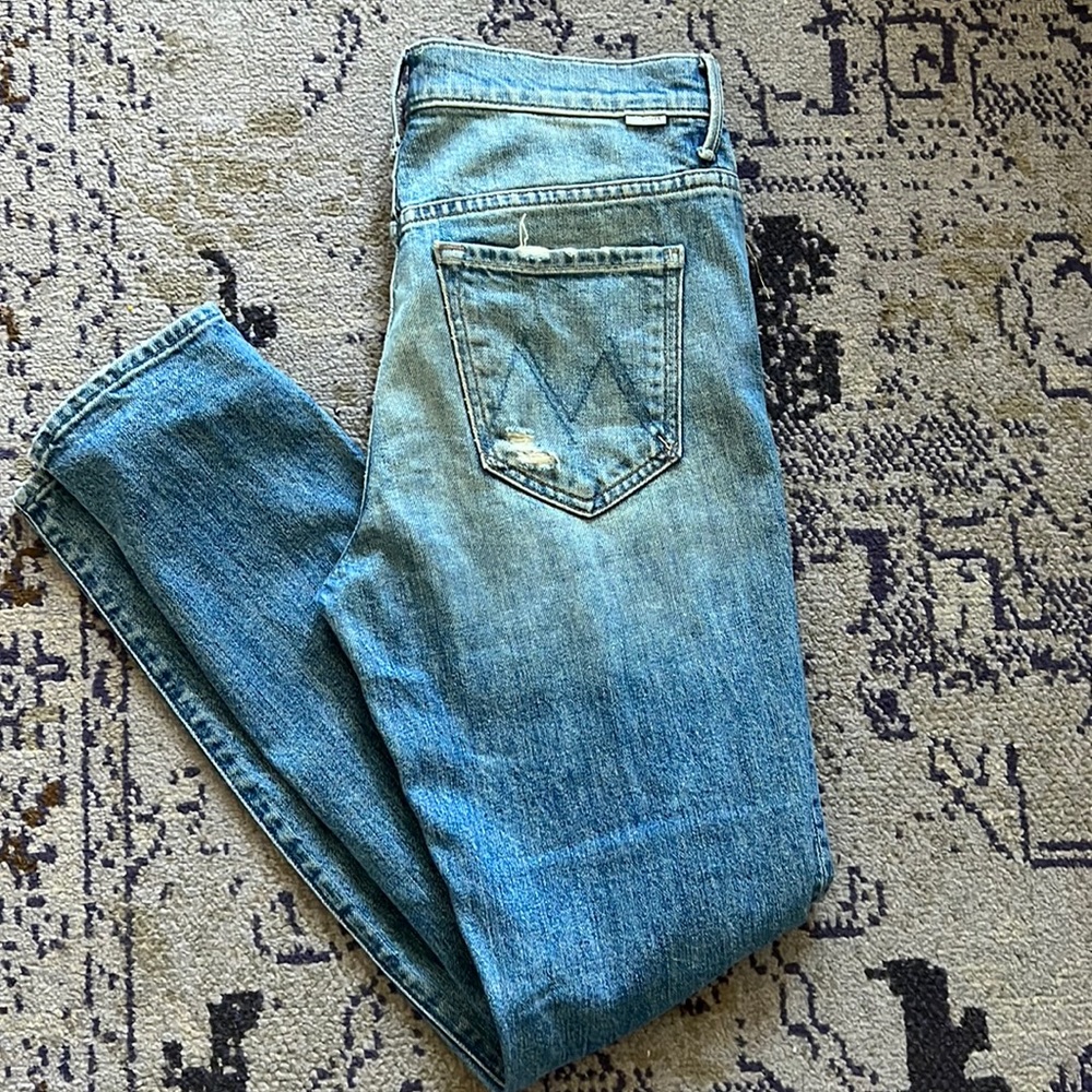 Mother destructed denim